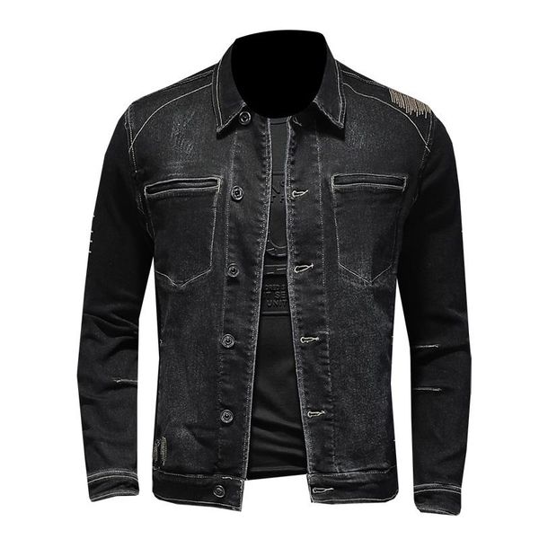 men's jackets 2021 cotton denim jacket men casual solid color lapel single breasted jeans autumn slim fit quality mens jean, Black;brown
men's jackets 2021 cotton denim jacket men casual solid color lapel single breasted jeans autumn slim fit quality mens jean, Black;brown