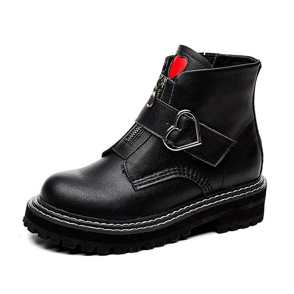 boots 2021 women platform shoes female heart buckle for girls ankle short leather footwear, Black
boots 2021 women platform shoes female heart buckle for girls ankle short leather footwear, Black