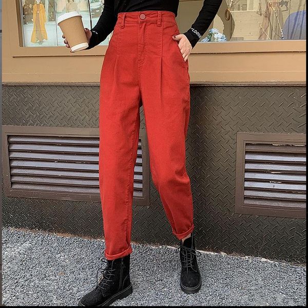 retro red high waist harem womens jeans straight denim plus size chic boyfriend mom streetwear, Blue
retro red high waist harem womens jeans straight denim plus size chic boyfriend mom streetwear, Blue