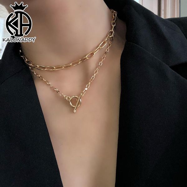 chokers hip-hop creative personality metal double neck clavicle repair european chain layers necklace for women simple, Golden;silver
chokers hip-hop creative personality metal double neck clavicle repair european chain layers necklace for women simple, Golden;silver