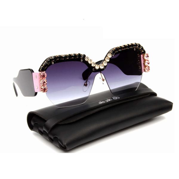 highend accessories european america digner fashion luxury trendy oversized bling half diamond frame women shad sun glass sunglass, Black
highend accessories european america digner fashion luxury trendy oversized bling half diamond frame women shad sun glass sunglass, Black