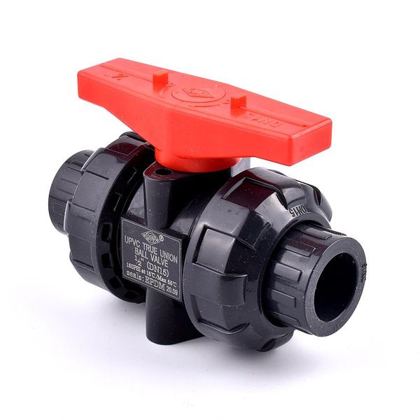 watering equipments big size availble i.d 20~110mm upvc pipe union ball valves aquarium fish tank drainage socket joint red handle water val