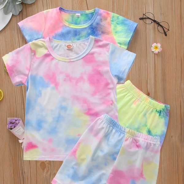 summer 1-7y baby girl tie dye print 2pcs set colorful short sleeve t-shirt+shorts kids children clothes 2 types clothing sets, White
summer 1-7y baby girl tie dye print 2pcs set colorful short sleeve t-shirt+shorts kids children clothes 2 types clothing sets, White