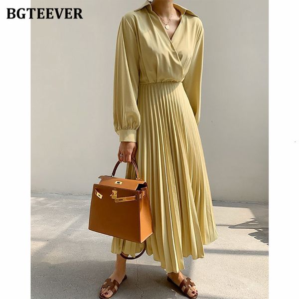 dresses new elegant v-neck women solid long sleeve pleated vestidos femme slim waist summer female a-line dress 2021 spring ieog, Black;gray
dresses new elegant v-neck women solid long sleeve pleated vestidos femme slim waist summer female a-line dress 2021 spring ieog, Black;gray