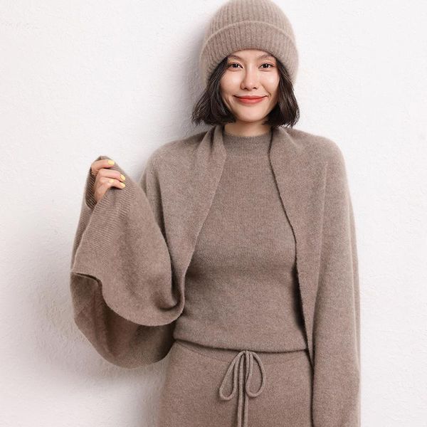 scarves arrival autumn winter knit women scarf solid 100% goat cashmere poncho warm fashion capes lady high quality, Blue;gray
scarves arrival autumn winter knit women scarf solid 100% goat cashmere poncho warm fashion capes lady high quality, Blue;gray