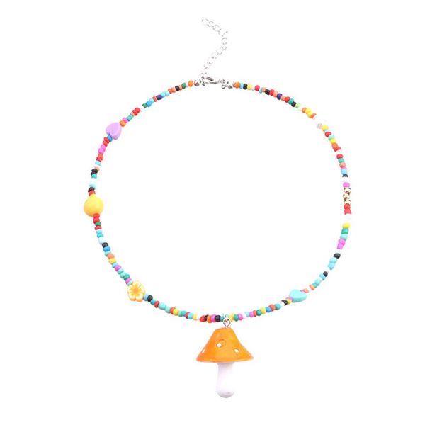 pendant necklaces women boho fashion glass mushroom necklace bohemian women's multicolor beads handmade for ladies jewelry gift, Silver
pendant necklaces women boho fashion glass mushroom necklace bohemian women's multicolor beads handmade for ladies jewelry gift, Silver