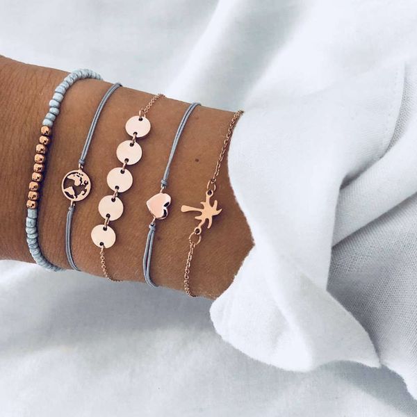 hand catenary selling bracelet wind knitting rice bead love coconut bracelet five piece set, Golden;silver
hand catenary selling bracelet wind knitting rice bead love coconut bracelet five piece set, Golden;silver