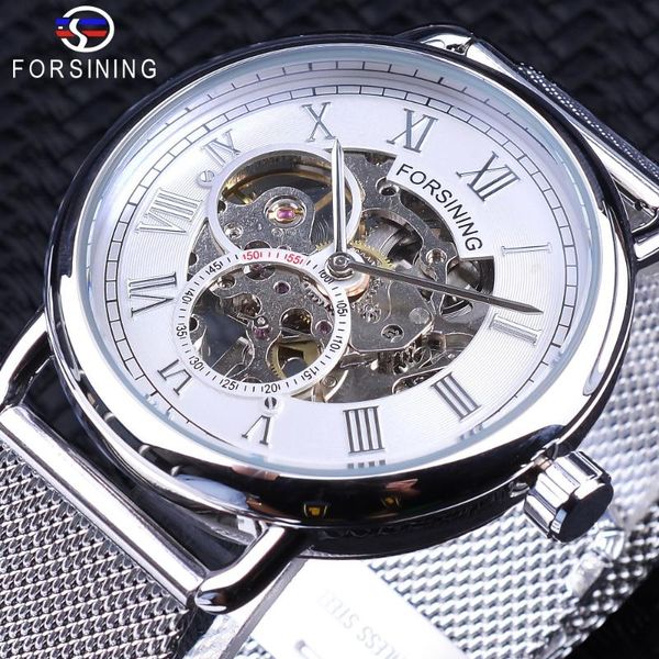 wristwatches forsining classic white silver mechanical wrist watches for men fashion mesh band waterproof design clock male, Slivery;brown
wristwatches forsining classic white silver mechanical wrist watches for men fashion mesh band waterproof design clock male, Slivery;brown