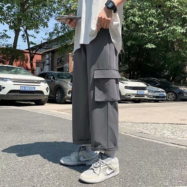 men's pants big pocket cargo korean version of straight-leg fashion loose casual streetwear wide-leg men, Black
men's pants big pocket cargo korean version of straight-leg fashion loose casual streetwear wide-leg men, Black