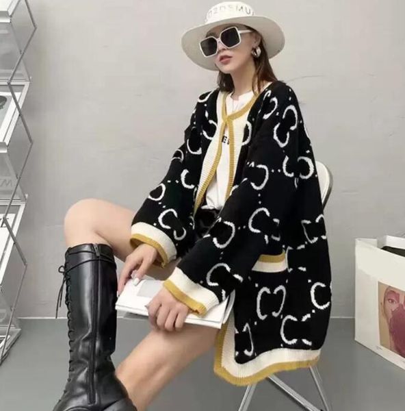 2021 autumn winter women's sweatshirts knitted loose coat ladies outer wear thick streetwear double letter printed cardigan sweaters, Black
2021 autumn winter women's sweatshirts knitted loose coat ladies outer wear thick streetwear double letter printed cardigan sweaters, Black