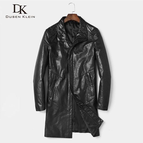 men's leather & faux genuine jacket sheepskin long coat black outerwear designer dk8107
men's leather & faux genuine jacket sheepskin long coat black outerwear designer dk8107