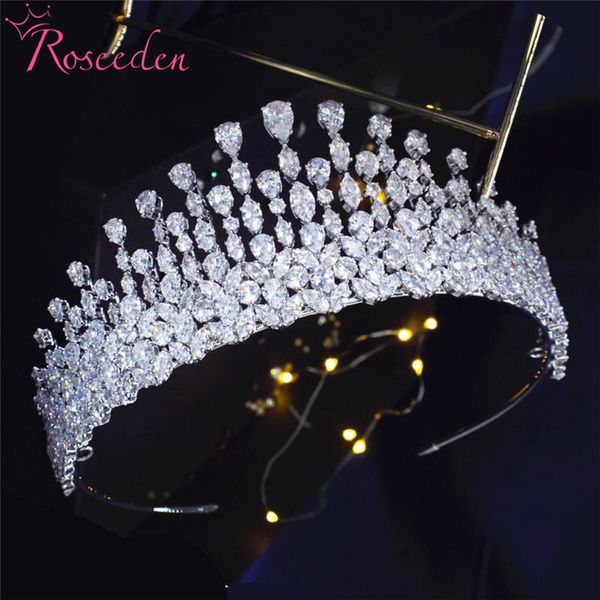 crown bridal cubic zirconia tiara wedding head wear women's dinner party hair accessories re4193 clips & barrettes, Golden;silver
crown bridal cubic zirconia tiara wedding head wear women's dinner party hair accessories re4193 clips & barrettes, Golden;silver