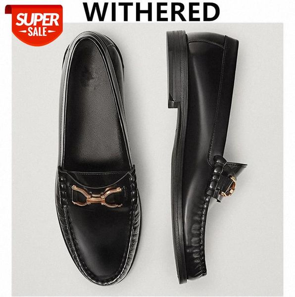 withered 2020 england fashion simple metal buckle cowhide vintage slip-on loafers women shoes woman women shoes flat #zb6c
withered 2020 england fashion simple metal buckle cowhide vintage slip-on loafers women shoes woman women shoes flat #zb6c