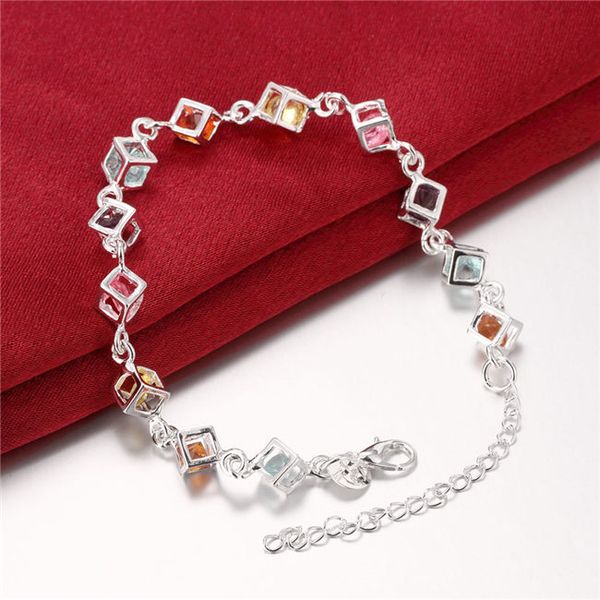 women's sterling silver plated color stone checkered charm bracelet gssb220 fashion 925 silver plate jewelry bracelets, Golden;silver
women's sterling silver plated color stone checkered charm bracelet gssb220 fashion 925 silver plate jewelry bracelets, Golden;silver