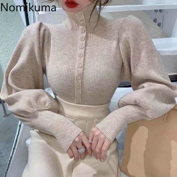 nomikuma fashion puff sleeve sweater women autumn winter basic knitted pullover jumpers turtleneck korean style ropa mujer 210514, White;black
nomikuma fashion puff sleeve sweater women autumn winter basic knitted pullover jumpers turtleneck korean style ropa mujer 210514, White;black
