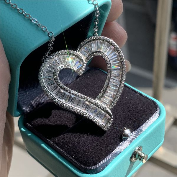 vecalon super shinning luxury jewelry 100% 925 sterling silver full princess cut white clear diamond heart pendant women necklace
vecalon super shinning luxury jewelry 100% 925 sterling silver full princess cut white clear diamond heart pendant women necklace