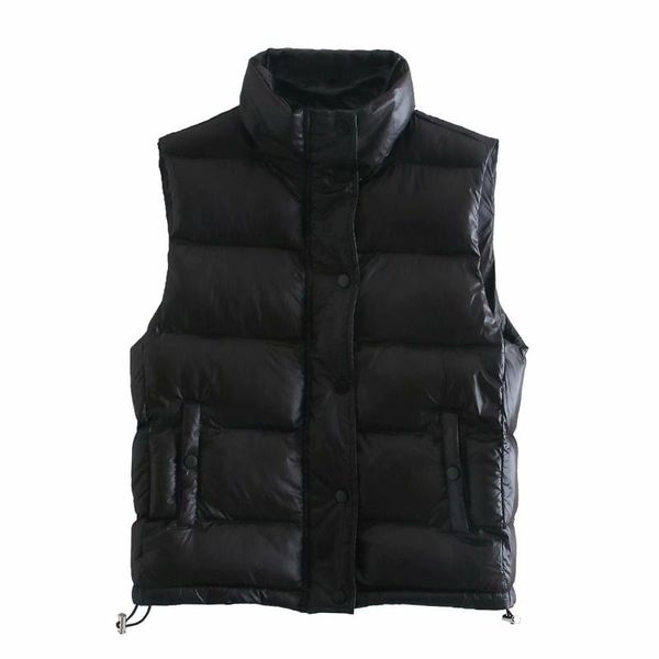 women's vests 2021 autumn winter jacket sleeveless mandarin collar pocket elastic band trim adjustable waistcoat women cardigan pu coat, Black;white
women's vests 2021 autumn winter jacket sleeveless mandarin collar pocket elastic band trim adjustable waistcoat women cardigan pu coat, Black;white
