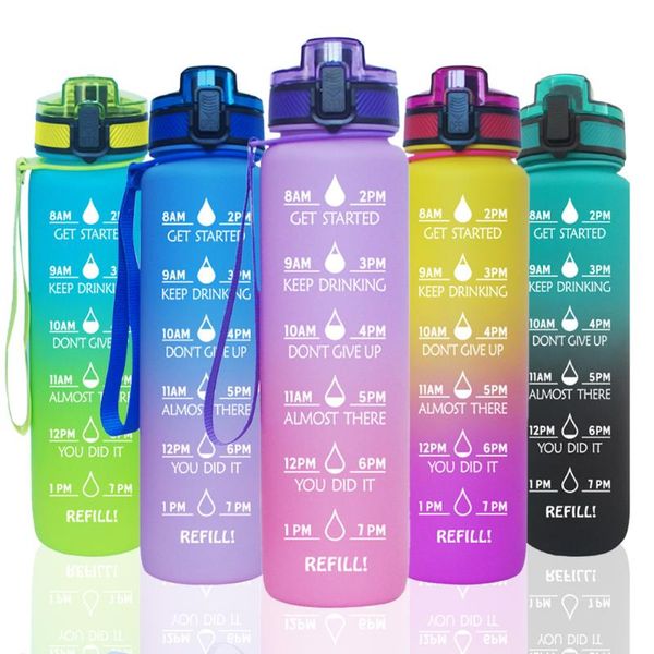 water bottle portable 1000ml plastic leakproof cup with time scale training drink bottles outdoor sports fitness anti-fall jug
water bottle portable 1000ml plastic leakproof cup with time scale training drink bottles outdoor sports fitness anti-fall jug