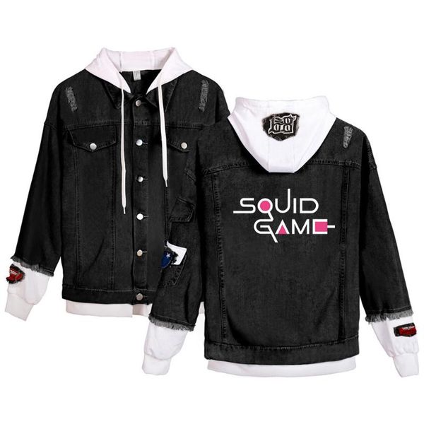 women's hoodies & sweatshirts 2021 jacket coat squid 2d pattern game korean drama digital printing short sleeve t-shirt denim streetwe, Black
women's hoodies & sweatshirts 2021 jacket coat squid 2d pattern game korean drama digital printing short sleeve t-shirt denim streetwe, Black