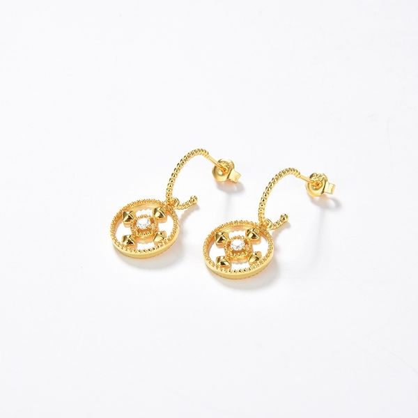 gold simple temperament korean version inlaid with natural white beige zircon geometric round earrings for women, Black
gold simple temperament korean version inlaid with natural white beige zircon geometric round earrings for women, Black