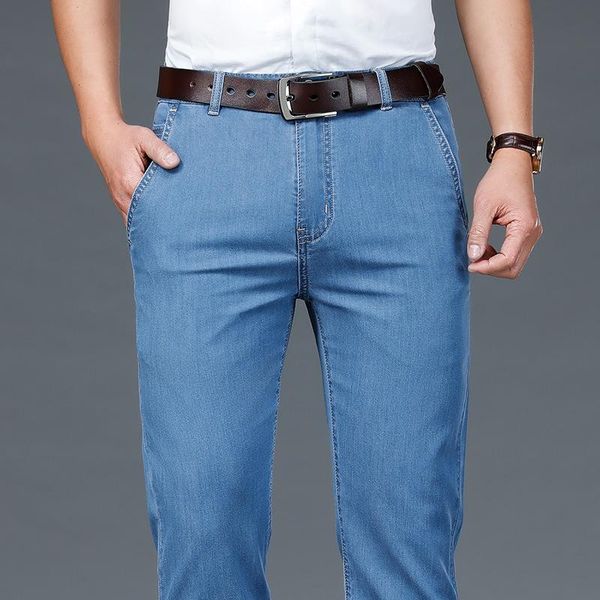 men's jeans classic style summer straight thin business casual stretch trousers male brand pants blue large size 28 29-40 42
men's jeans classic style summer straight thin business casual stretch trousers male brand pants blue large size 28 29-40 42