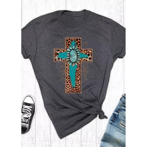 green cross design women's fashion words 3d printing short slim t-shirt summer casual round neck short short sleeve t-shirt, White
green cross design women's fashion words 3d printing short slim t-shirt summer casual round neck short short sleeve t-shirt, White