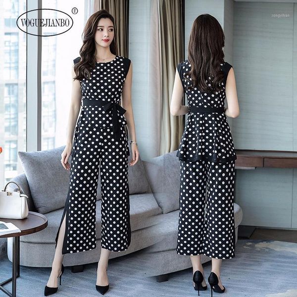 retro polka dot chiffon shirt with pants suit female summer fashion two-piece women's sukienka ropa de mujer tracksuits, Gray
retro polka dot chiffon shirt with pants suit female summer fashion two-piece women's sukienka ropa de mujer tracksuits, Gray