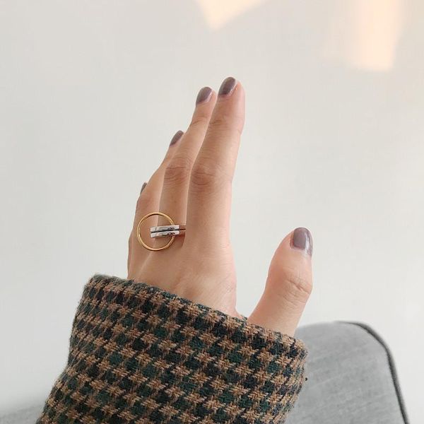 cluster rings shanice 925 sterling silver vintage gold double color heavy industry circle for women jewelry open anillos, Golden;silver
cluster rings shanice 925 sterling silver vintage gold double color heavy industry circle for women jewelry open anillos, Golden;silver