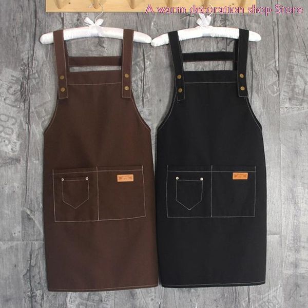 aprons 2021 fashion work apron for men canvas black bib adjustable cooking kitchen woman with tool pockets
aprons 2021 fashion work apron for men canvas black bib adjustable cooking kitchen woman with tool pockets