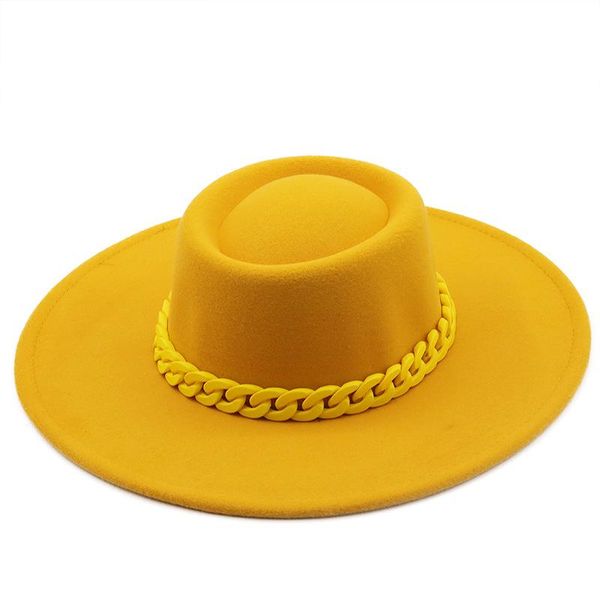 wide brim hats fedora wool hat cowboy women men jazz with colorful chain summer autumn panama trilby cap fashion, Blue;gray
wide brim hats fedora wool hat cowboy women men jazz with colorful chain summer autumn panama trilby cap fashion, Blue;gray