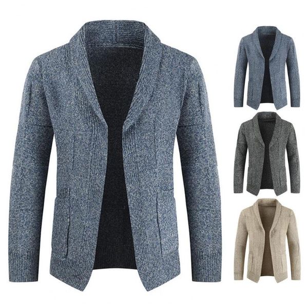 men's sweaters autumn cardigan sweater coat solid color turn-down collar knitted men jacket fashion casual streetwear, White;black
men's sweaters autumn cardigan sweater coat solid color turn-down collar knitted men jacket fashion casual streetwear, White;black