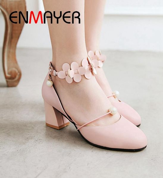 dress shoes enmayer 2021 arrival basic high heel flower pearl pumps women round toe casual buckle strap size 34-43 ly1666, Black
dress shoes enmayer 2021 arrival basic high heel flower pearl pumps women round toe casual buckle strap size 34-43 ly1666, Black