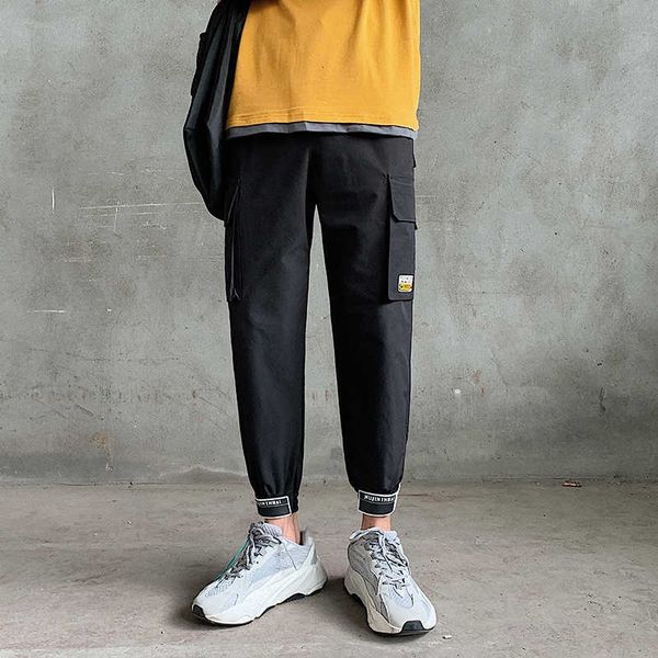 men's pants ankle-length streetwear spring autumn hip hop casual korean oversize joggers trouers 3c6g, Black
men's pants ankle-length streetwear spring autumn hip hop casual korean oversize joggers trouers 3c6g, Black