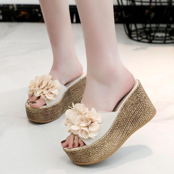 ladies slippers summer beach shoes women high heels platform wedge sandals zapatillas mujer casual, Black
ladies slippers summer beach shoes women high heels platform wedge sandals zapatillas mujer casual, Black