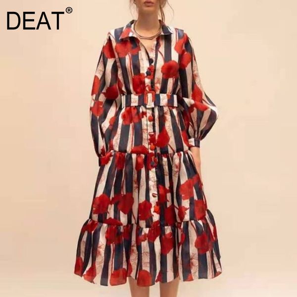 women color striped flowers printing dress turn-down collar long lantern sleeve slim fit fashion summer 7d0388 210421, Black;gray
women color striped flowers printing dress turn-down collar long lantern sleeve slim fit fashion summer 7d0388 210421, Black;gray