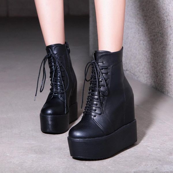 boots wedges ankle white black rubber sole shoes platform women lacing autumn heels heel 13 cm
boots wedges ankle white black rubber sole shoes platform women lacing autumn heels heel 13 cm