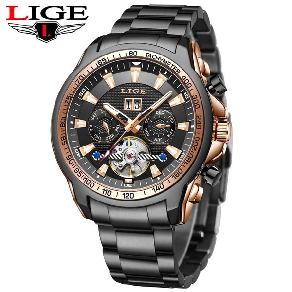 wristwatches lige men automatic watch luxury mechanical wristwatch stainless steel waterproof calendar week relogio masculino+box, Slivery;brown
wristwatches lige men automatic watch luxury mechanical wristwatch stainless steel waterproof calendar week relogio masculino+box, Slivery;brown