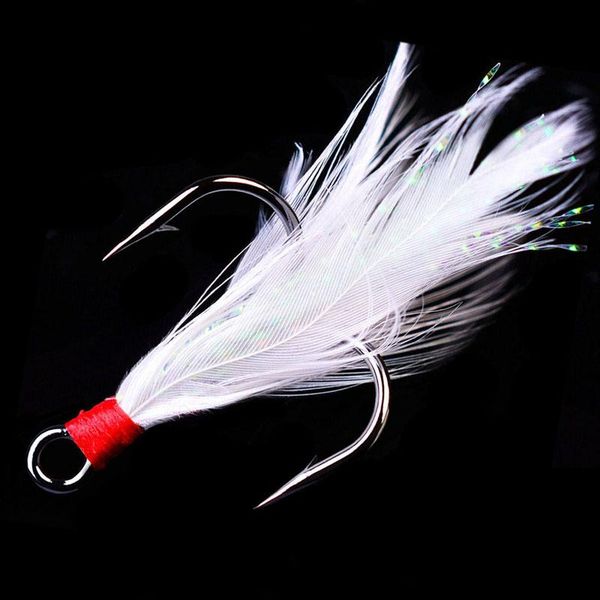 100pcs/lot 2#-10# black fishing hook high carbon steel treble overturned hooks with feather tackle round bend
100pcs/lot 2#-10# black fishing hook high carbon steel treble overturned hooks with feather tackle round bend