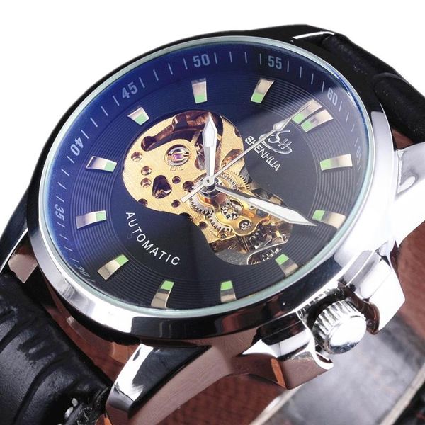 men skeleton watch steel case coated glass male dress clock classic mechanical automatic wristwristes wristwatches, Slivery;brown
men skeleton watch steel case coated glass male dress clock classic mechanical automatic wristwristes wristwatches, Slivery;brown