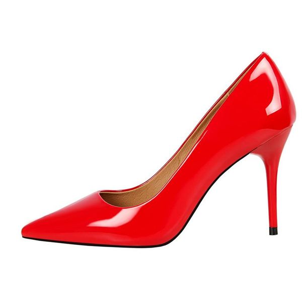 dress shoes simple ladies pumps 9cm patent leather high heels fashion design mature style classic, Black
dress shoes simple ladies pumps 9cm patent leather high heels fashion design mature style classic, Black