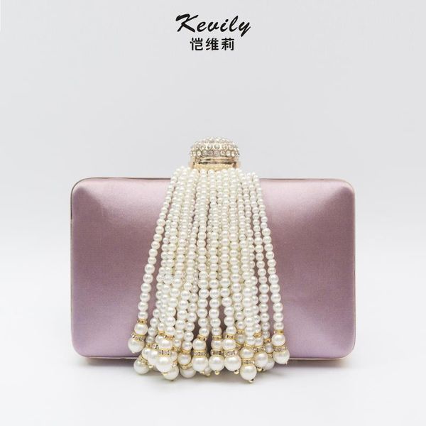 kaiweili tassel diamond pearl bag socialite european and american evening dress dinner women can be sent on behalf bags 
kaiweili tassel diamond pearl bag socialite european and american evening dress dinner women can be sent on behalf bags