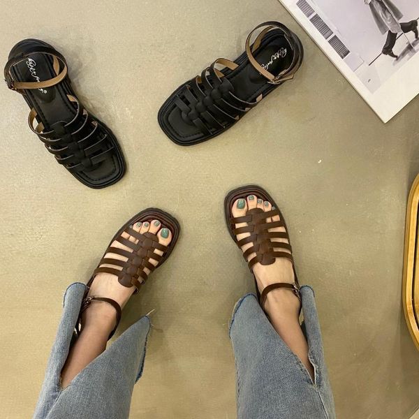 sandals 2021 female shoe girls summer fashion comfort gladiator beach flat pu rome scandals microfiber casual rubber slides, Black
sandals 2021 female shoe girls summer fashion comfort gladiator beach flat pu rome scandals microfiber casual rubber slides, Black