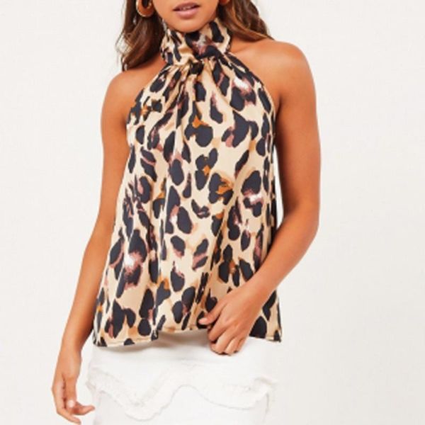 women's blouses & shirts blouse women leopard printed halter neck cami vest evening party blusas mujer de moda clothing feminine&a, White
women's blouses & shirts blouse women leopard printed halter neck cami vest evening party blusas mujer de moda clothing feminine&a, White
