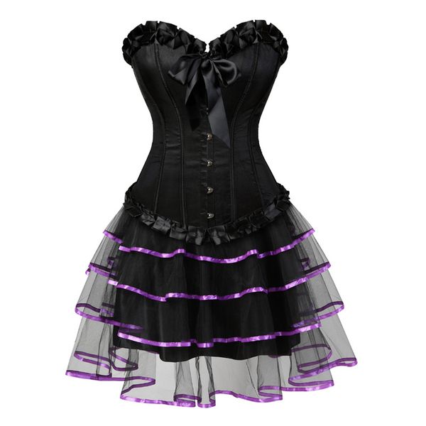 Sexy Burlesque Corsets for Women Lingerie Dancing Dress Black Steampunk Bustier Corset with Mini skirt Gothic Corset Dress -6XL, Blue
Sexy Burlesque Corsets for Women Lingerie Dancing Dress Black Steampunk Bustier Corset with Mini skirt Gothic Corset Dress -6XL, Blue