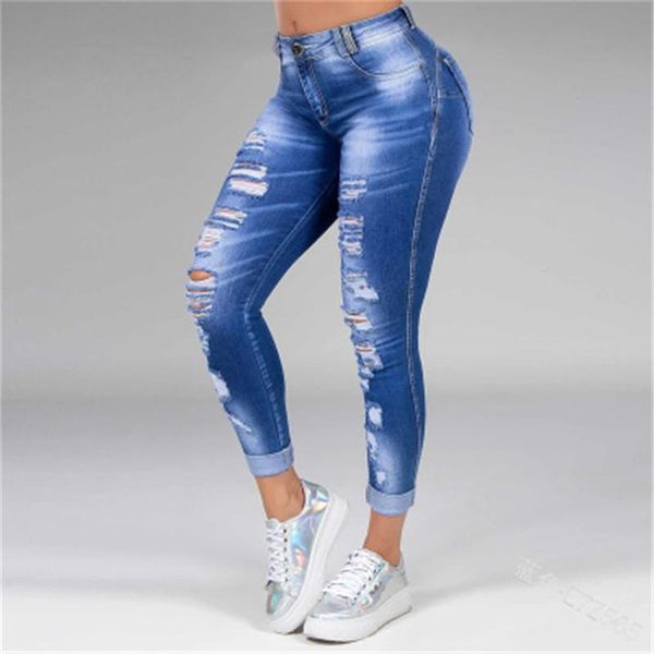 womens hole casual jeans fashion trend slim pocket skinny stretch demin trousers designer female zipper light washed holes pencil pants, Blue
womens hole casual jeans fashion trend slim pocket skinny stretch demin trousers designer female zipper light washed holes pencil pants, Blue