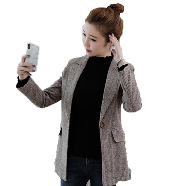 women's suits & blazers suit leisure long blazer korean style women feminino slim fit femme pantalon et veste winter coat dress z5c224, White;black
women's suits & blazers suit leisure long blazer korean style women feminino slim fit femme pantalon et veste winter coat dress z5c224, White;black
