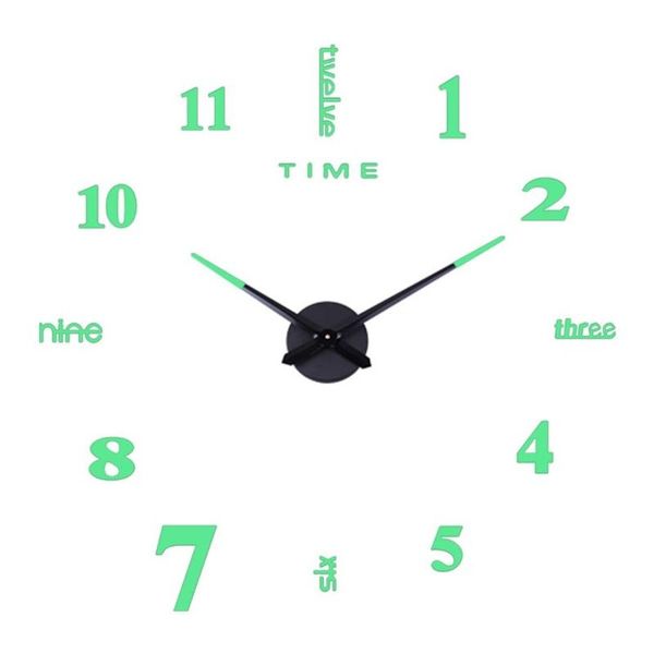modern simple oversized creative diy luminous hanging clock acrylic wall 3d punch-living room decorative clocks
modern simple oversized creative diy luminous hanging clock acrylic wall 3d punch-living room decorative clocks