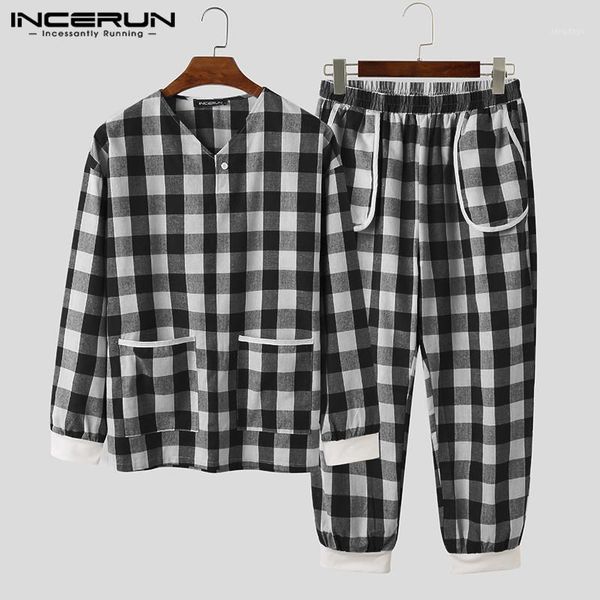 leisure striped long sleeve v neck elastic pants autumn homewear incerun fashion men pajamas sets male cozy sleepwear s-5xl men's, Black;brown
leisure striped long sleeve v neck elastic pants autumn homewear incerun fashion men pajamas sets male cozy sleepwear s-5xl men's, Black;brown
