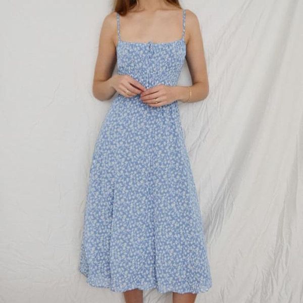 casual dresses summer women's dress flower print slim strap vestidos, Black;gray
casual dresses summer women's dress flower print slim strap vestidos, Black;gray