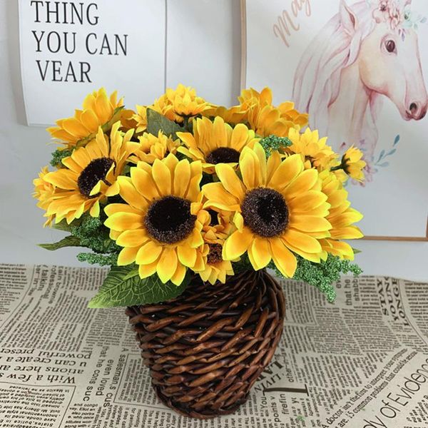 decorative flowers & wreaths 30cm beautiful sunflower bouquet silk flower artificial home garden party wedding decoration
decorative flowers & wreaths 30cm beautiful sunflower bouquet silk flower artificial home garden party wedding decoration